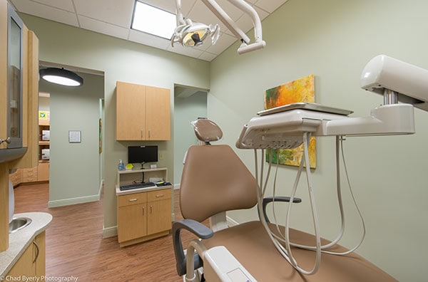 Patient Room Looking into Hallway at Sage Dental in Oviedo, FL