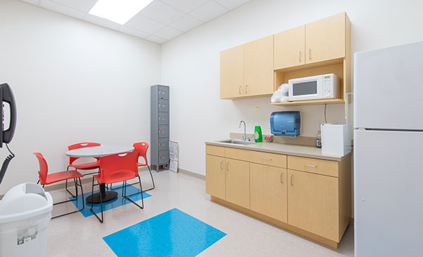 Break Room in Nemours Children's Urgent Care Located in Lake Nona, FL