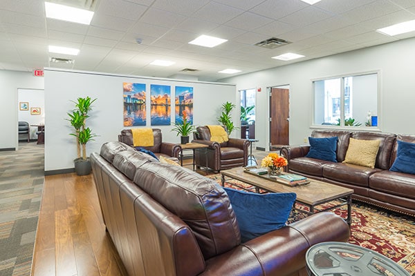 Sunrise Bank Waiting Area Showing Couches